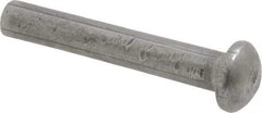 RivetKing - 1/8" Body Diam, Round Uncoated Steel Solid Rivet - 3/4" Length Under Head - USA Tool & Supply