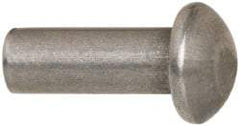 RivetKing - 3/16" Body Diam, Round Steel Solid Rivet - 1/2" Length Under Head - USA Tool & Supply