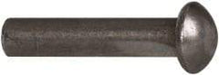 RivetKing - 3/16" Body Diam, Countersunk Uncoated Steel Solid Rivet - 7/8" Length Under Head, 90° Countersunk Head Angle - USA Tool & Supply