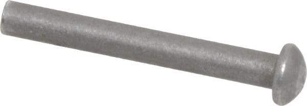 RivetKing - 3/16" Body Diam, Round Steel Solid Rivet - 1-1/2" Length Under Head - USA Tool & Supply