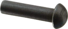 RivetKing - 1/4" Body Diam, Round Steel Solid Rivet - 1" Length Under Head - USA Tool & Supply