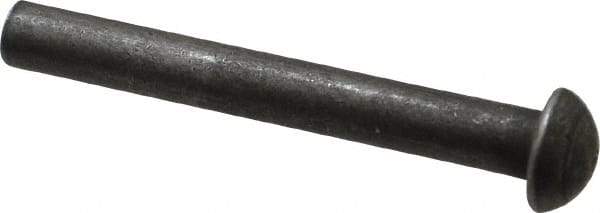 RivetKing - 1/4" Body Diam, Round Uncoated Steel Solid Rivet - 2" Length Under Head - USA Tool & Supply