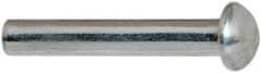 RivetKing - 1/8" Body Diam, Round Uncoated Aluminum Solid Rivet - 3/4" Length Under Head, Grade 1100F - USA Tool & Supply