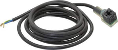 Parker - Solenoid Valve Lighted 3 Pin Connector - Use with B Series Body Ported Valves - USA Tool & Supply