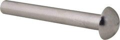 RivetKing - 1/4" Body Diam, Round Aluminum Solid Rivet - 2" Length Under Head, Grade 1100F - USA Tool & Supply