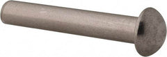 RivetKing - 1/4" Body Diam, Round Uncoated Stainless Steel Solid Rivet - 1-1/2" Length Under Head, Grade 18-8 - USA Tool & Supply