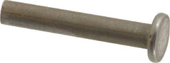 RivetKing - 1/8" Body Diam, Flat Uncoated Steel Solid Rivet - 3/4" Length Under Head - USA Tool & Supply