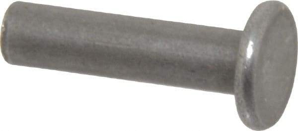 RivetKing - 3/16" Body Diam, Countersunk Uncoated Steel Solid Rivet - 3/4" Length Under Head, 90° Countersunk Head Angle - USA Tool & Supply