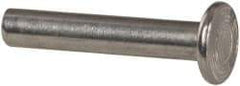 RivetKing - 3/16" Body Diam, Flat Aluminum Solid Rivet - 1" Length Under Head, Grade 1100F - USA Tool & Supply