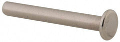 RivetKing - 1/8" Body Diam, Flat Uncoated Stainless Steel Solid Rivet - 1" Length Under Head, Grade 18-8 - USA Tool & Supply