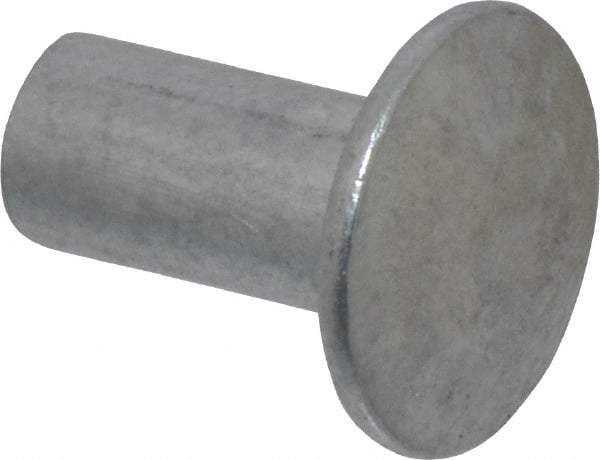 RivetKing - 1/4" Body Diam, Universal Uncoated Aluminum Solid Rivet - 1/2" Length Under Head, Grade 1100F - USA Tool & Supply