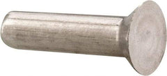 RivetKing - 1/8" Body Diam, Countersunk Uncoated Aluminum Solid Rivet - 1/2" Length Under Head, Grade 1100F, 78° Countersunk Head Angle - USA Tool & Supply