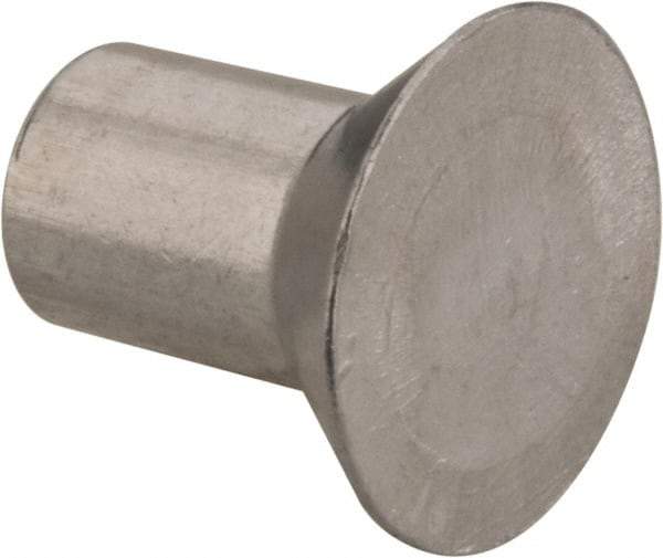 RivetKing - 3/16" Body Diam, Countersunk Aluminum Solid Rivet - 5/16" Length Under Head, Grade 1100F, 78° Countersunk Head Angle - USA Tool & Supply