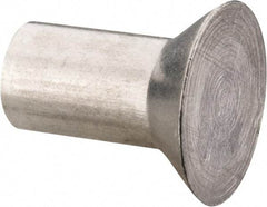 RivetKing - 3/16" Body Diam, Countersunk Aluminum Solid Rivet - 3/8" Length Under Head, Grade 1100F, 78° Countersunk Head Angle - USA Tool & Supply