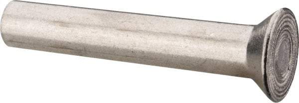 RivetKing - 1/4" Body Diam, Countersunk Uncoated Aluminum Solid Rivet - 1-1/2" Length Under Head, Grade 1100F, 78° Countersunk Head Angle - USA Tool & Supply