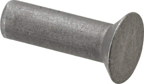 RivetKing - 3/16" Body Diam, Countersunk Uncoated Steel Solid Rivet - 5/8" Length Under Head, 90° Countersunk Head Angle - USA Tool & Supply