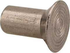 RivetKing - 1/4" Body Diam, Countersunk Uncoated Stainless Steel Solid Rivet - 1/2" Length Under Head, Grade 18-8, 90° Countersunk Head Angle - USA Tool & Supply