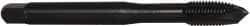 OSG - M10x1.25 Metric Fine, 3 Flute, Oxide Finish, Vanadium High Speed Steel Spiral Point Tap - Plug Chamfer, Right Hand Thread, 100mm OAL, 1-1/4" Thread Length, 0.381" Shank Diam, 6H Class of Fit - Exact Industrial Supply