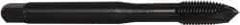 OSG - M10x1.25 Metric Fine, 3 Flute, Oxide Finish, Vanadium High Speed Steel Spiral Point Tap - Plug Chamfer, Right Hand Thread, 100mm OAL, 1-1/4" Thread Length, 0.381" Shank Diam, 6H Class of Fit - Exact Industrial Supply