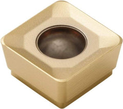 Seco - SCET120612 M11 Grade F40M Carbide Milling Insert - TiAlN/TiN Finish, 1/4" Thick, 1/2" Inscribed Circle, 0.047" Corner Radius - USA Tool & Supply