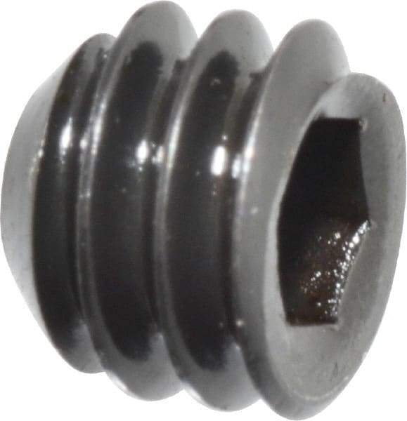 Holo-Krome - 1/4-20 UNC, 3/16" OAL, Cup Point Set Screw - Grade 8 Alloy Steel, 1/8" Key - USA Tool & Supply