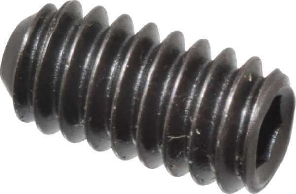 Holo-Krome - 1/4-20 UNC, 1/2" OAL, Cup Point Set Screw - Grade 8 Alloy Steel, 1/8" Key - USA Tool & Supply