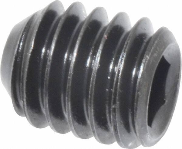 Holo-Krome - 5/16-18 UNC, 3/8" OAL, Cup Point Set Screw - Grade 8 Alloy Steel, 5/32" Key - USA Tool & Supply