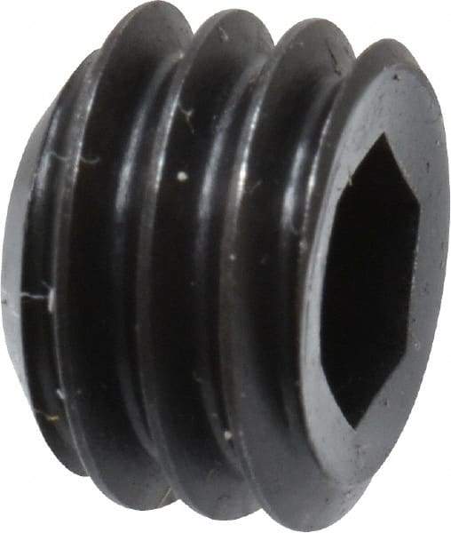 Holo-Krome - 3/8-16 UNC, 1/4" OAL, Cup Point Set Screw - Grade 8 Alloy Steel, 3/16" Key - USA Tool & Supply