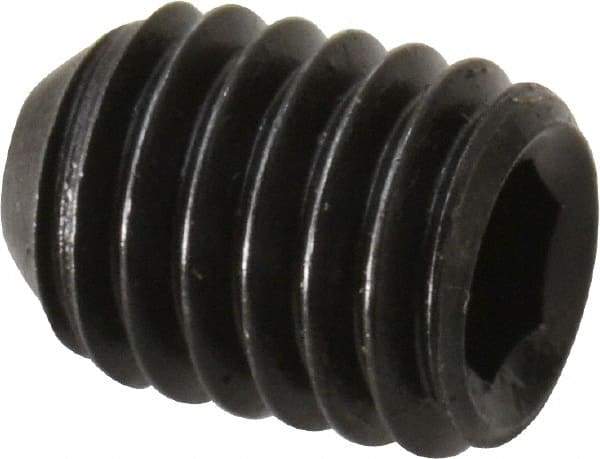 Holo-Krome - #10-32 UNF, 1/4" OAL, Cup Point Set Screw - Grade 8 Alloy Steel, 3/32" Key - USA Tool & Supply