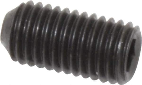 Holo-Krome - 1/4-28 UNF, 1/2" OAL, Cup Point Set Screw - Grade 8 Alloy Steel, 1/8" Key - USA Tool & Supply