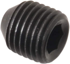 Holo-Krome - 3/8-24 UNF, 3/8" OAL, Cup Point Set Screw - Grade 8 Alloy Steel, 3/16" Key - USA Tool & Supply