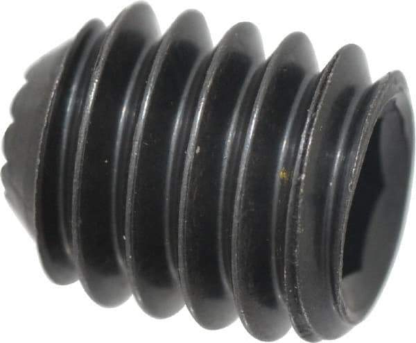 Holo-Krome - 5/16-18 UNC, 3/8" OAL, Internal Knurl Point Set Screw - Grade 8 Alloy Steel, 5/32" Key - USA Tool & Supply