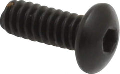Holo-Krome - #6-32 UNC Hex Socket Drive, Button Screw - Alloy Steel, Black Oxide Finish, Fully Threaded, 3/8" Length Under Head - USA Tool & Supply