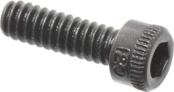Made in USA - #4-40 UNC Hex Socket Drive, Socket Cap Screw - Alloy Steel, Black Oxide Finish, Fully Threaded, 3/8" Length Under Head - USA Tool & Supply