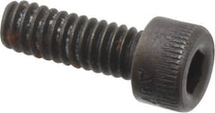 Made in USA - #5-40 UNC Hex Socket Drive, Socket Cap Screw - Alloy Steel, Black Oxide Finish, Fully Threaded, 3/8" Length Under Head - USA Tool & Supply