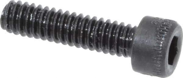 Made in USA - #5-40 UNC Hex Socket Drive, Socket Cap Screw - Alloy Steel, Black Oxide Finish, Fully Threaded, 1/2" Length Under Head - USA Tool & Supply