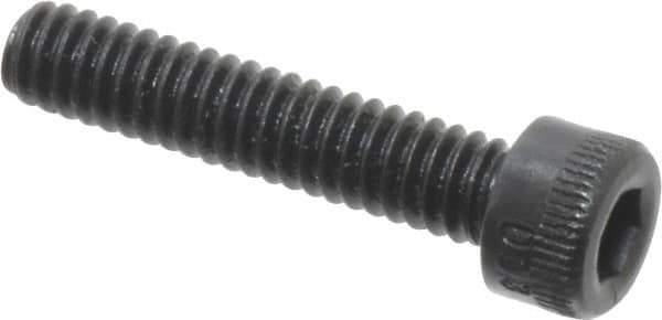 Made in USA - #5-40 UNC Hex Socket Drive, Socket Cap Screw - Alloy Steel, Black Oxide Finish, Fully Threaded, 5/8" Length Under Head - USA Tool & Supply