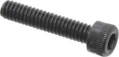 Made in USA - #5-40 UNC Hex Socket Drive, Socket Cap Screw - Alloy Steel, Black Oxide Finish, Fully Threaded, 5/8" Length Under Head - USA Tool & Supply