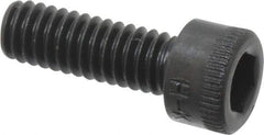 Made in USA - #8-32 UNC Hex Socket Drive, Socket Cap Screw - Alloy Steel, Black Oxide Finish, Fully Threaded, 1/2" Length Under Head - USA Tool & Supply