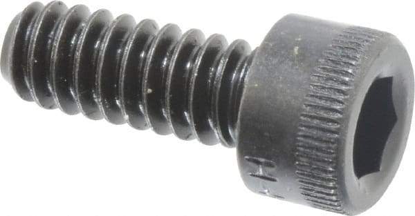 Made in USA - #10-24 UNC Hex Socket Drive, Socket Cap Screw - Alloy Steel, Black Oxide Finish, Fully Threaded, 1/2" Length Under Head - USA Tool & Supply