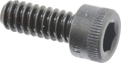 Made in USA - #10-24 UNC Hex Socket Drive, Socket Cap Screw - Alloy Steel, Black Oxide Finish, Fully Threaded, 1/2" Length Under Head - USA Tool & Supply