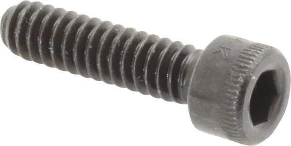 Made in USA - #10-24 UNC Hex Socket Drive, Socket Cap Screw - Alloy Steel, Black Oxide Finish, Fully Threaded, 3/4" Length Under Head - USA Tool & Supply