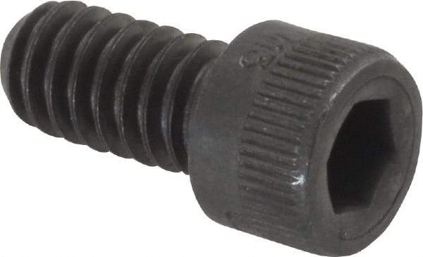 Made in USA - 1/4-20 UNC Hex Socket Drive, Socket Cap Screw - Alloy Steel, Black Oxide Finish, Fully Threaded, 1/2" Length Under Head - USA Tool & Supply