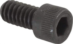 Made in USA - 1/4-20 UNC Hex Socket Drive, Socket Cap Screw - Alloy Steel, Black Oxide Finish, Fully Threaded, 1/2" Length Under Head - USA Tool & Supply