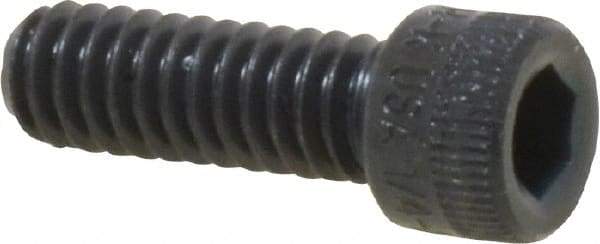 Made in USA - 1/4-20 UNC Hex Socket Drive, Socket Cap Screw - Alloy Steel, Black Oxide Finish, Fully Threaded, 3/4" Length Under Head - USA Tool & Supply
