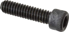 Made in USA - 1/4-20 UNC Hex Socket Drive, Socket Cap Screw - Alloy Steel, Black Oxide Finish, Fully Threaded, 1" Length Under Head - USA Tool & Supply