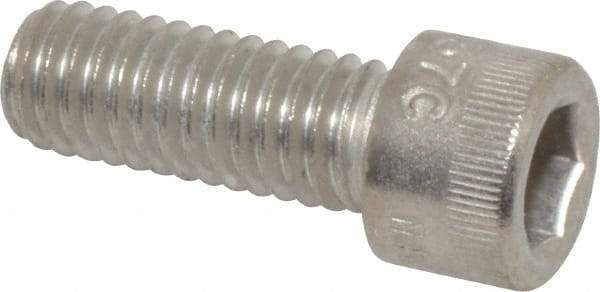 Holo-Krome - 3/8-16 UNC Hex Socket Drive, Socket Cap Screw - Grade 18-8 Stainless Steel, Passivated Finish, Fully Threaded, 1" Length Under Head - USA Tool & Supply