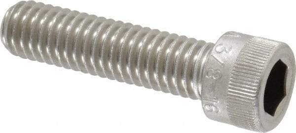 Holo-Krome - 3/8-16 UNC Hex Socket Drive, Socket Cap Screw - Grade 18-8 Stainless Steel, Passivated Finish, Fully Threaded, 1-1/2" Length Under Head - USA Tool & Supply