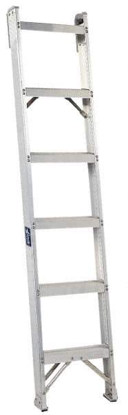 Louisville - 10 Steps, 10' High, Type IA Rating, Aluminum Shelf Ladder - 300 Lb Capacity, 15-1/4" Base Width - USA Tool & Supply