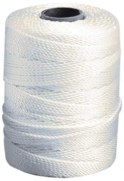 Value Collection - 1/8 Inch Diameter, Seine Twine Spool - 630 Lbs. Breaking Strength, White, 262 Ft. per Lb. - USA Tool & Supply